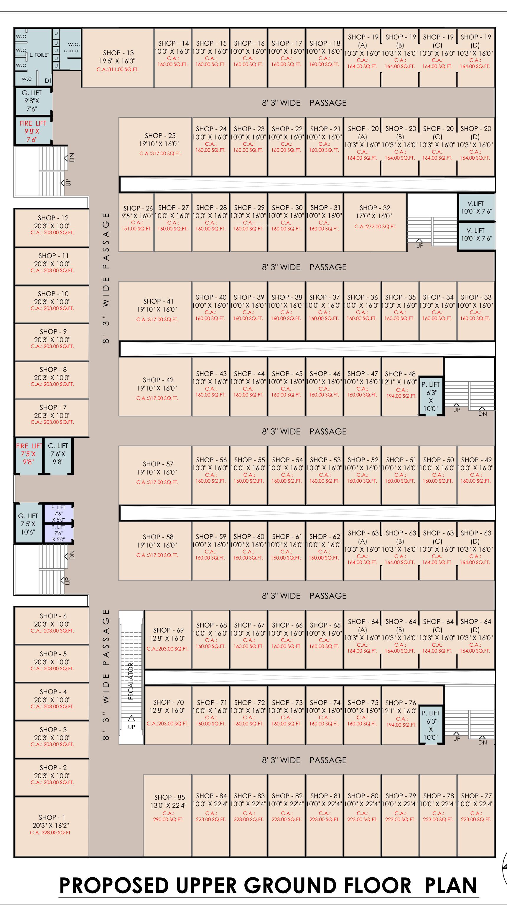 anjani-nandan-textile-market A Upper Groiund Cluster Plan
