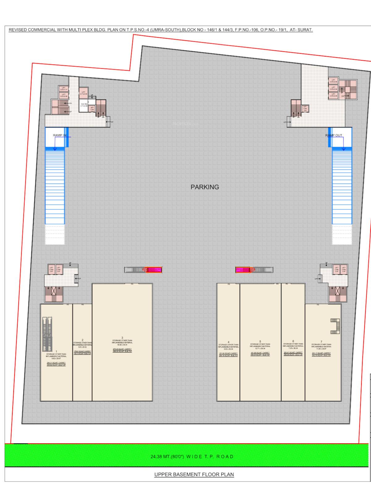 aashirwad-high-street Aashirwad High Street Upper Basement Floor Cluster Plan