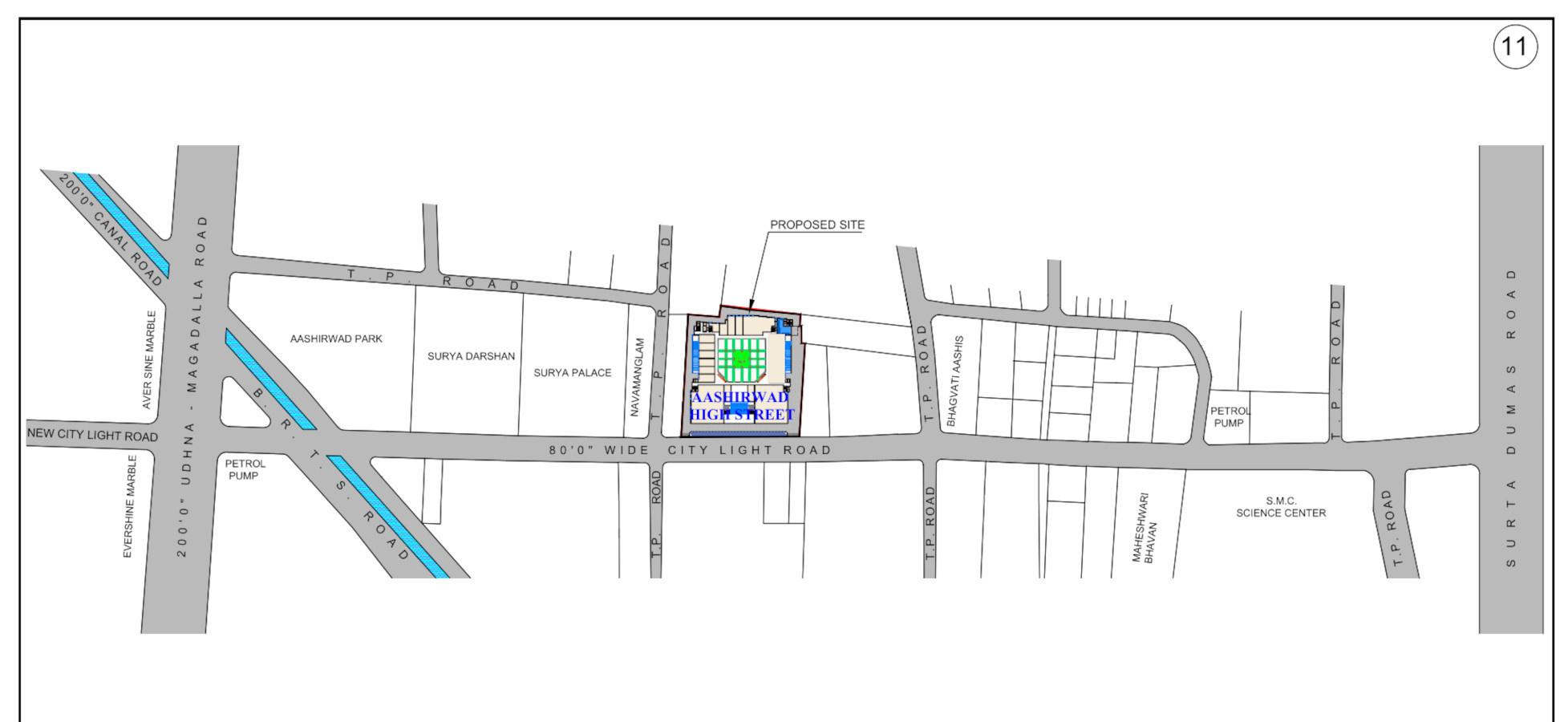 aashirwad-high-street Location Plan