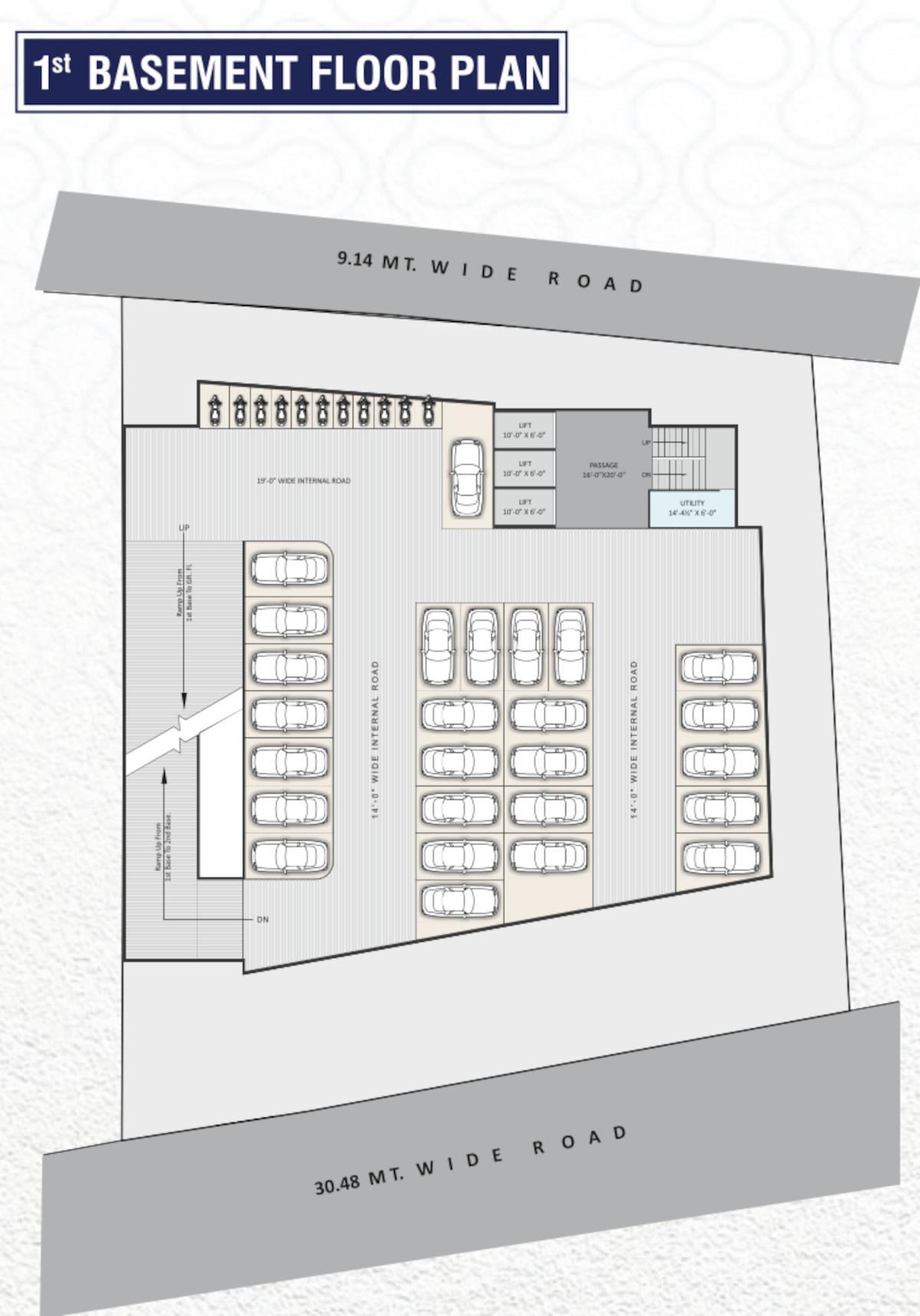 trade-center 1 Basement 1 Cluster Plan