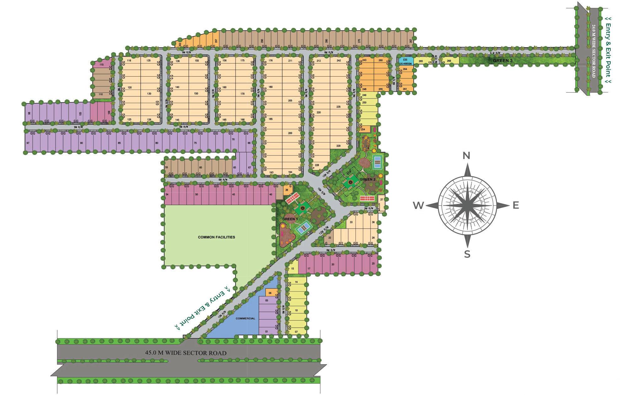 palm-estate Layout Plan