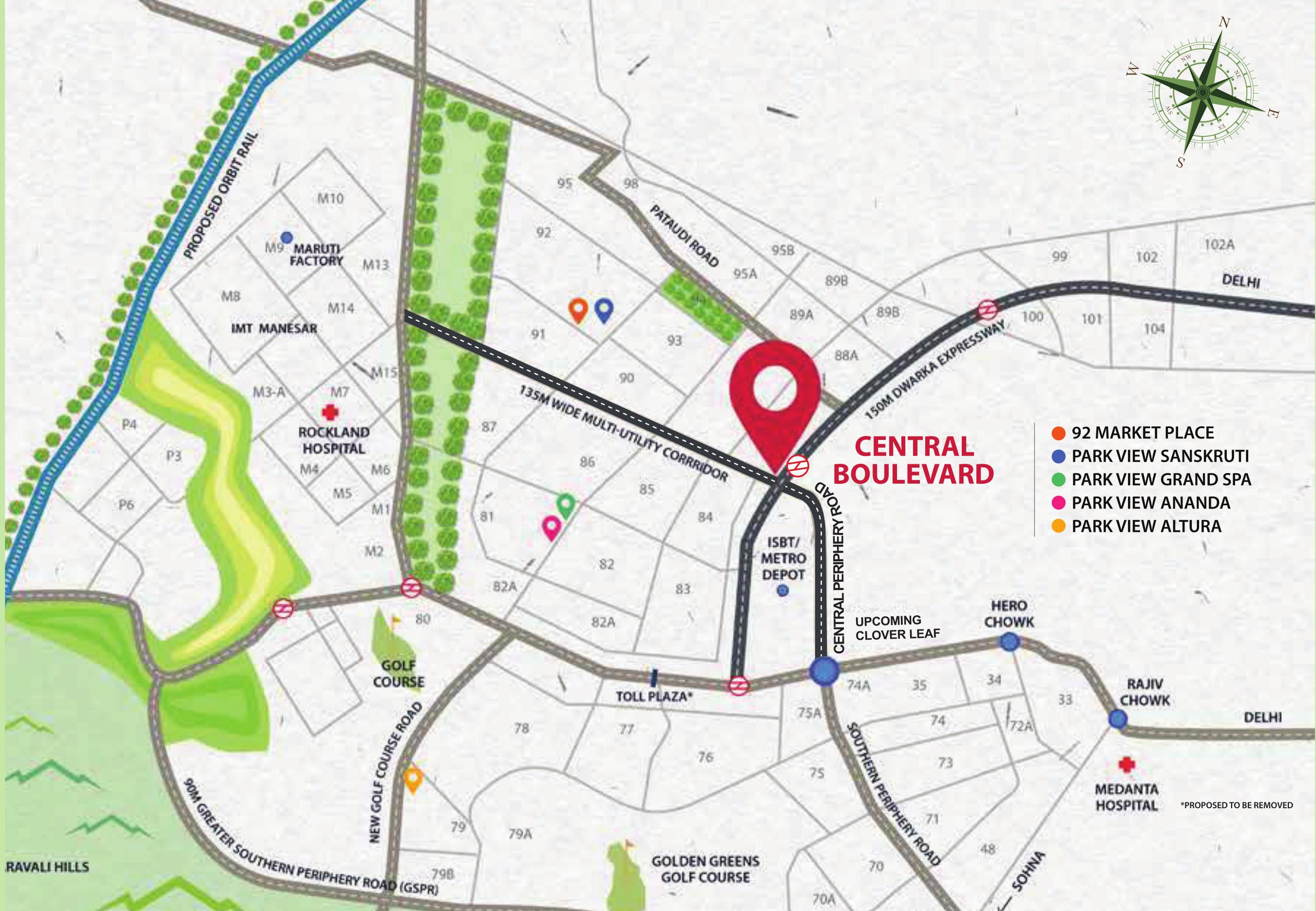 central-boulevard Location Plan
