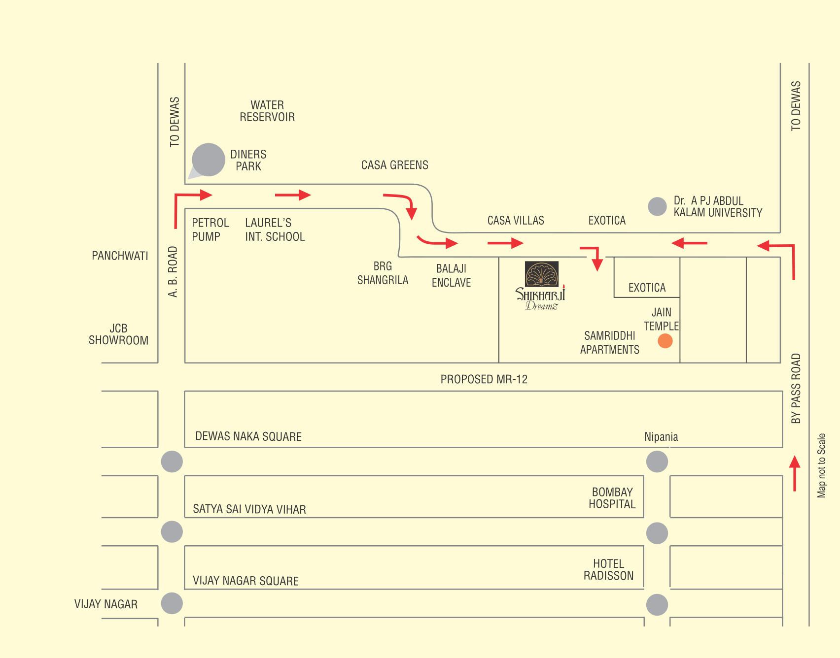 shikharji-dreamz-extension-1 Location Plan