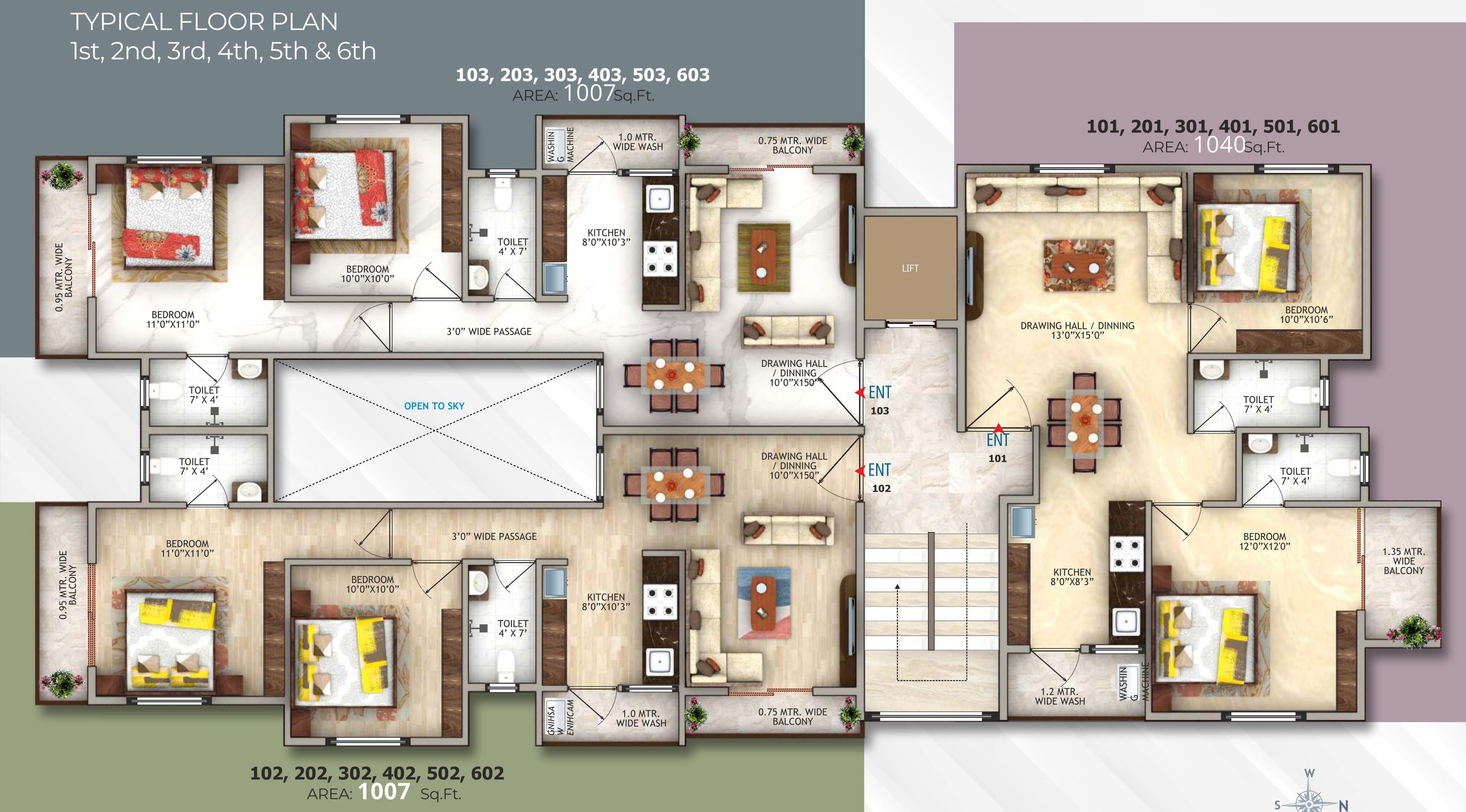 shree-narayan-enclave Shree Narayan Enclave Cluster Plan For Typical Floor Plan