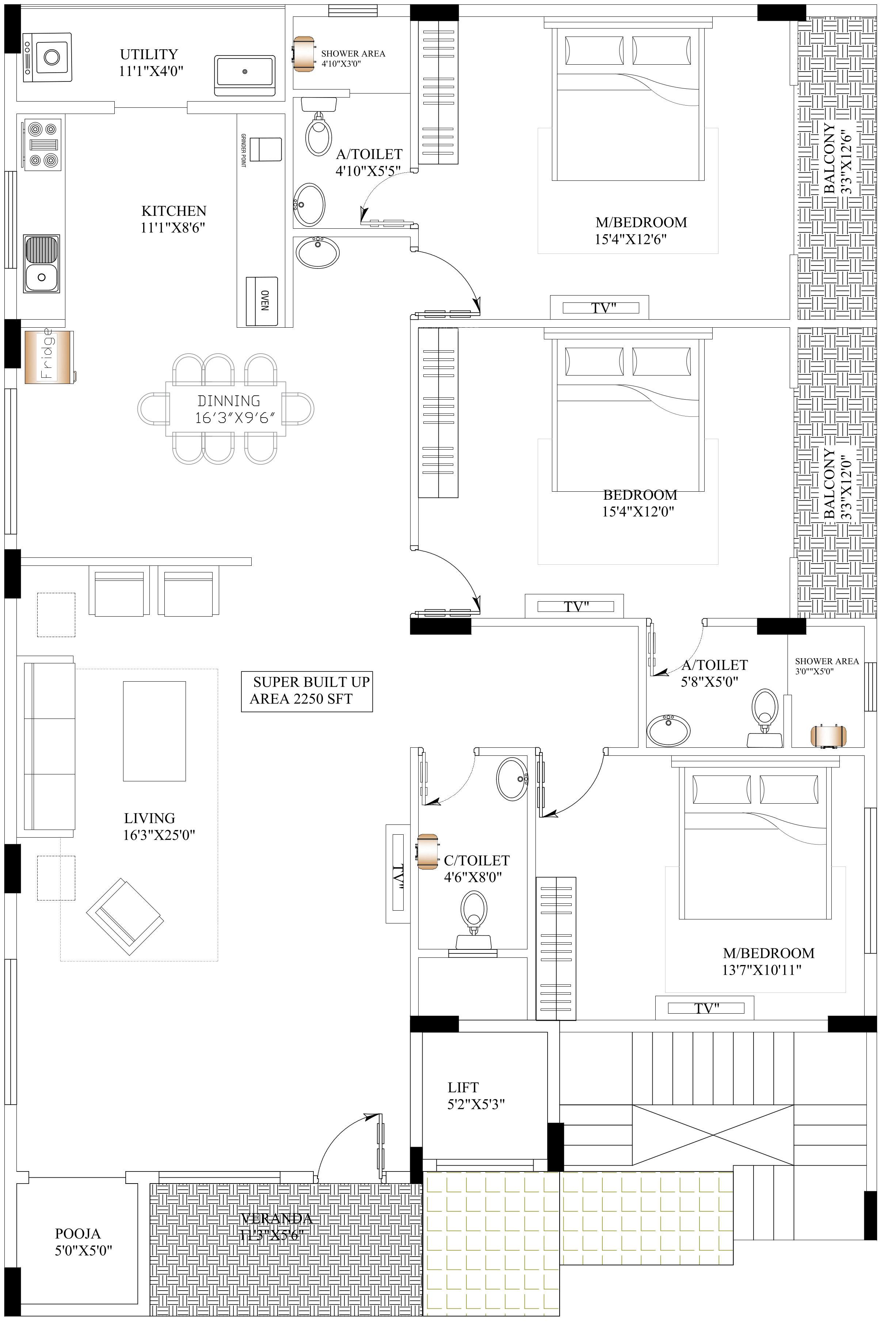 aquamarine Aquamarine Cluster Plan For Typical Floor Plan