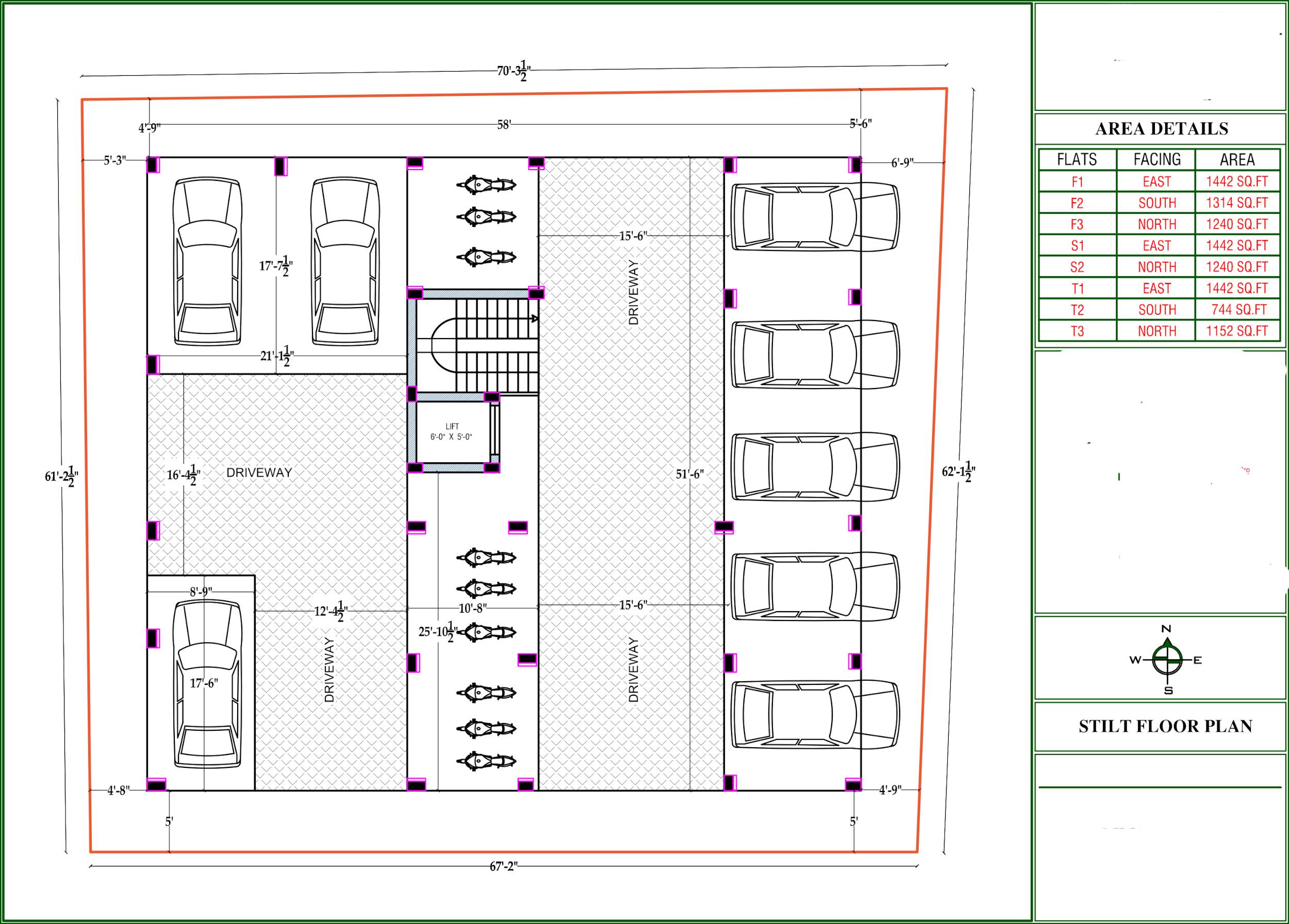 homes-flat Homes Flat Cluster Plan for ground Floor
