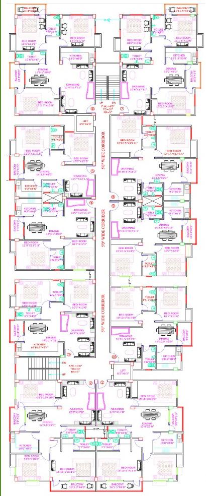 chandeshwar-apartments Chandeshwar Apartment Cluster Plan