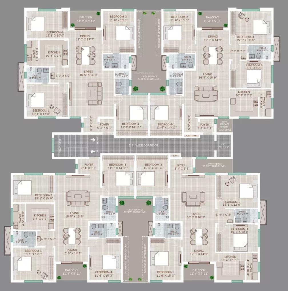 vivriti Arihant Vivriti Cluster Plan from to 3rd Floor