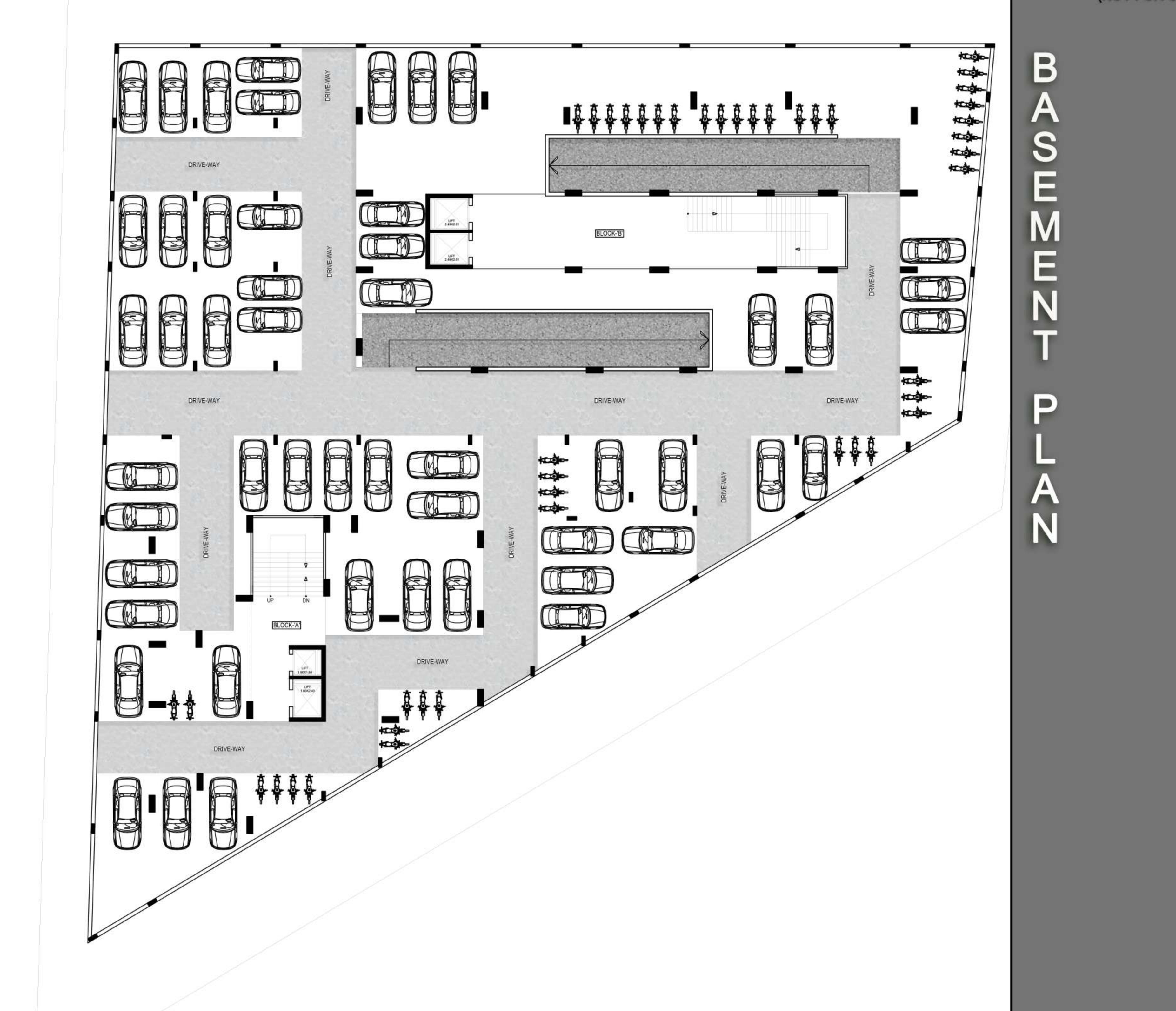 shree-skyz Block B Cluster Plan for Basement Plan
