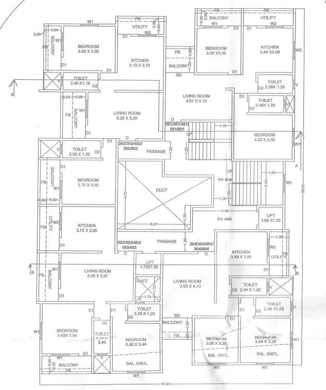 manidweep Manidweep Cluster Plan from 2nd to 6th Floor