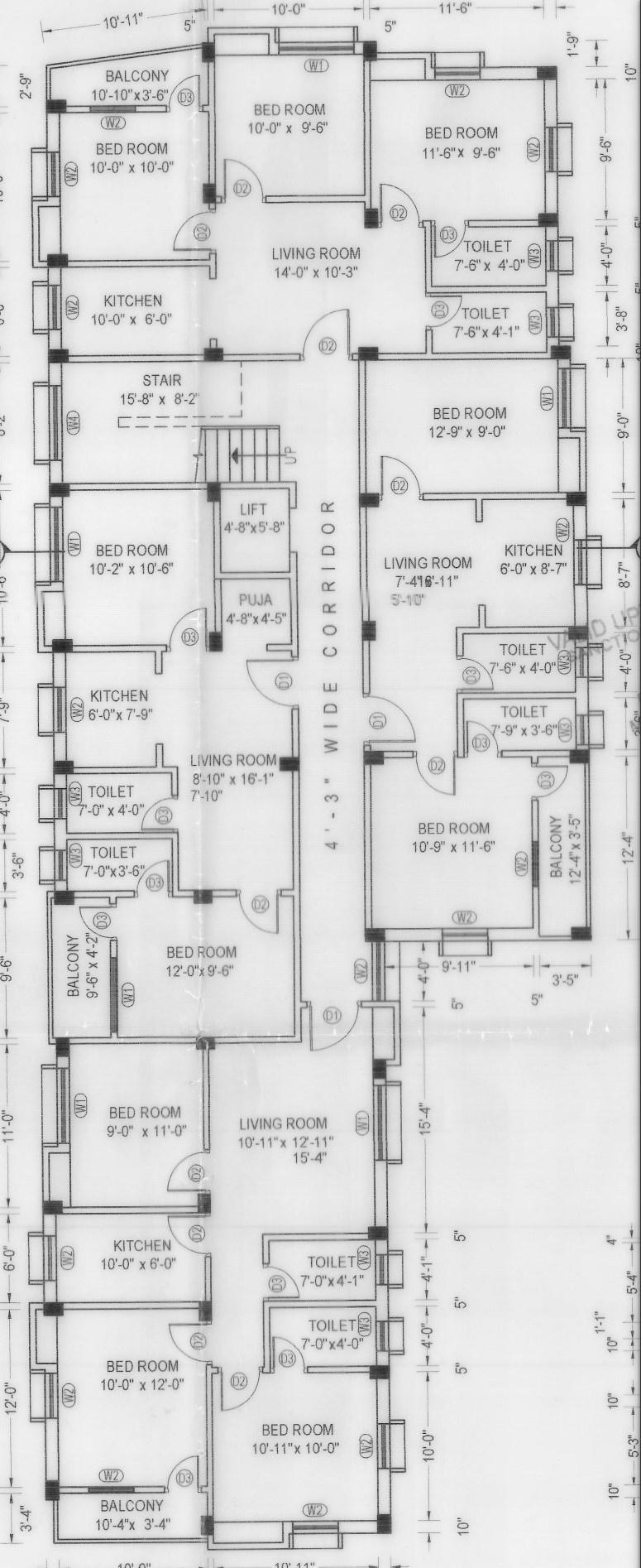 s-v-homely-villas Cluster Plan from 1st to 3rd Floor