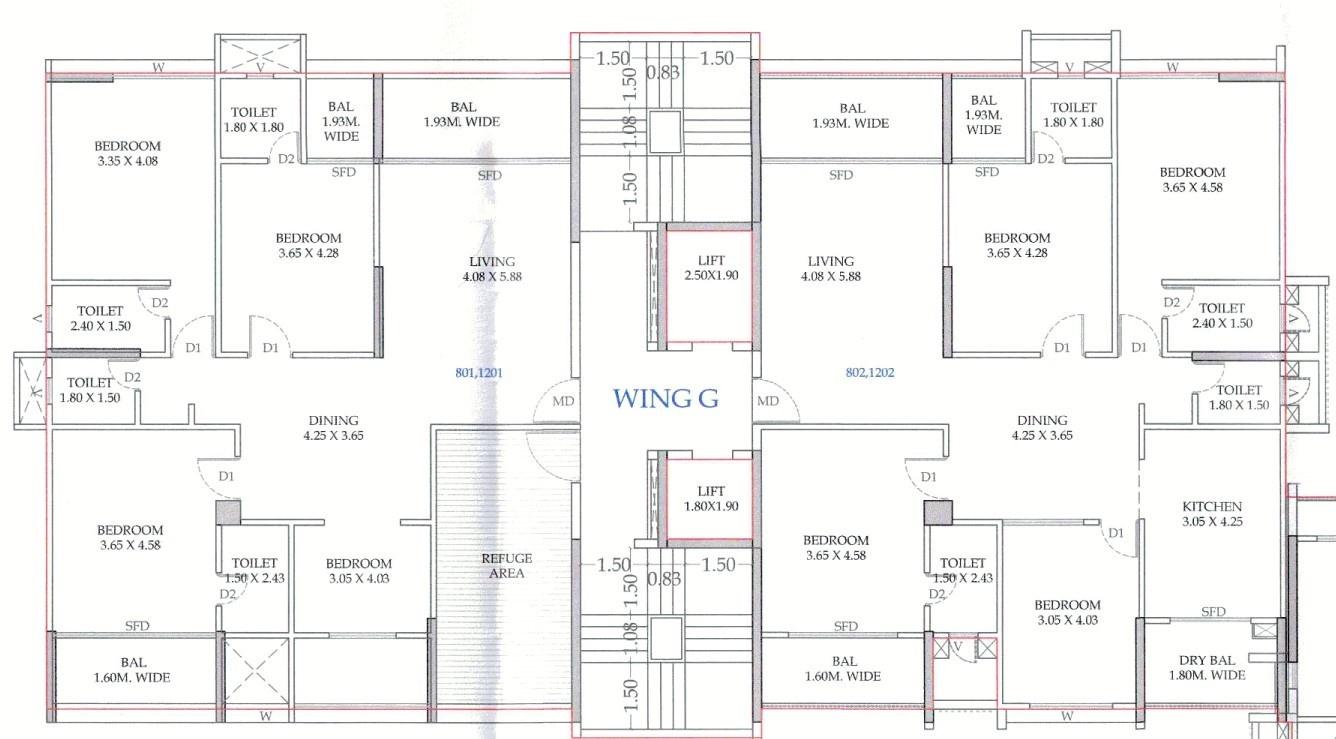 the-solitairee-phase-i Wing G Cluster Plan from 1st to 13th Floor