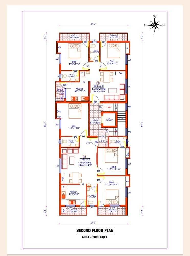 amirtam-flats Amirtam Flats Cluster Plan for 2nd Floor