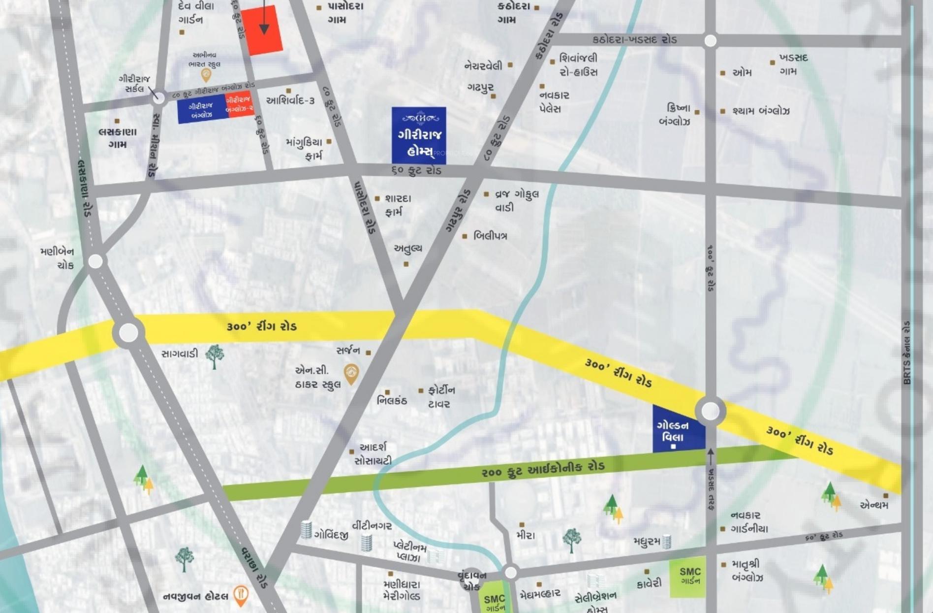 giriraj-bunglows-3 Location Plan