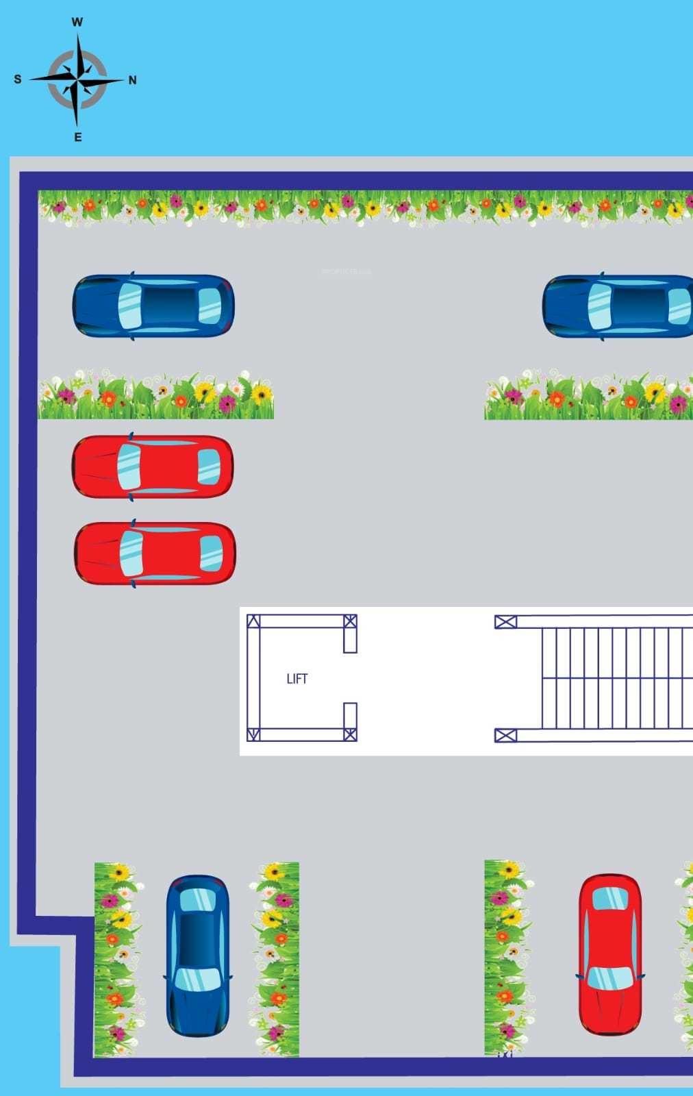 subiksham-flats Subiksham Flats Cluster Plan for ground Floor