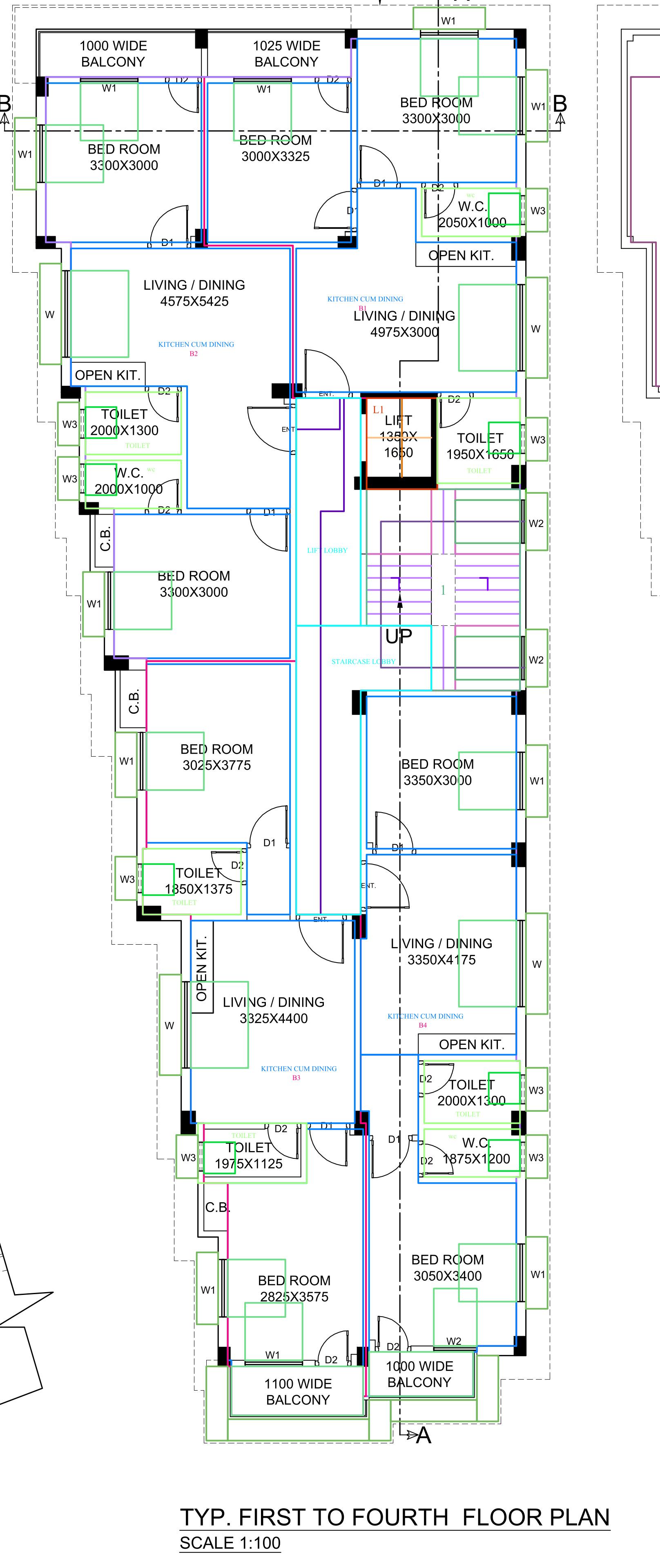 madhumita Madhumita Cluster Plan from 1st to 4th Floor