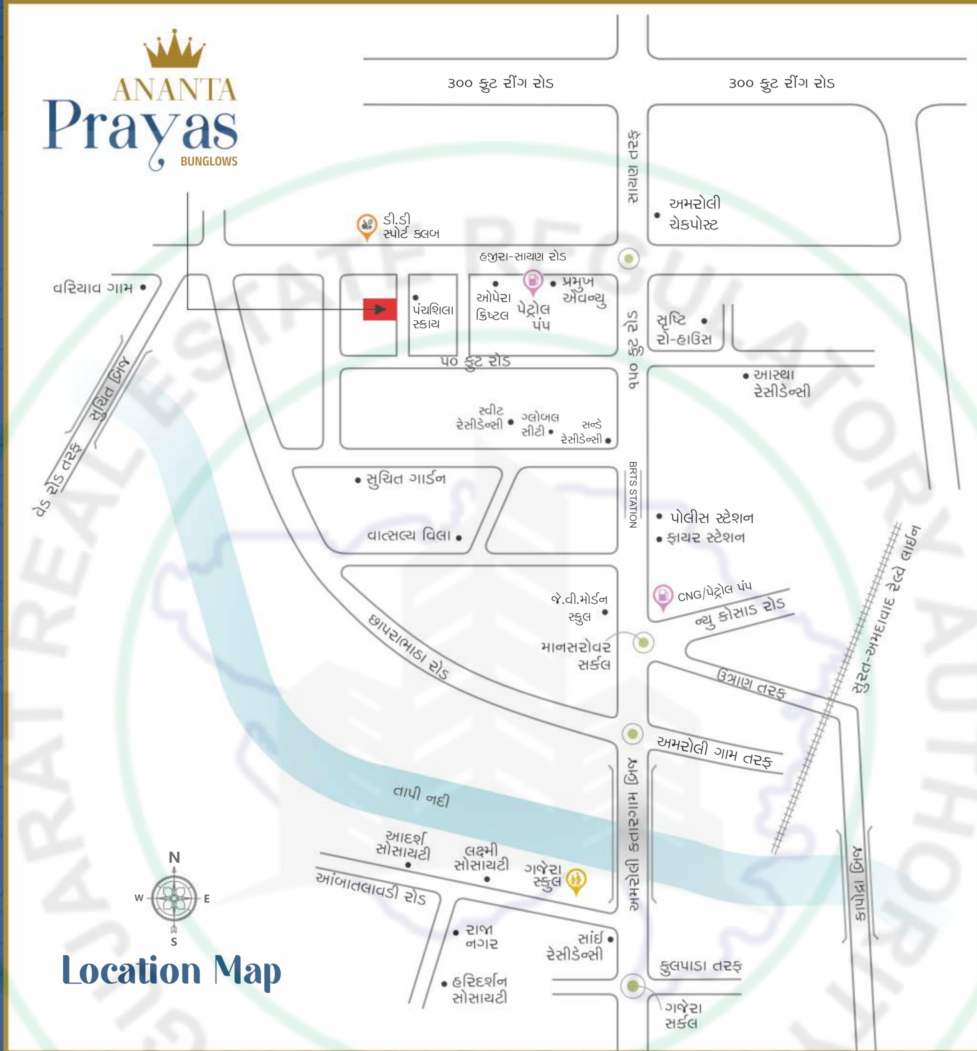 ananta-prayas-bunglows Location Plan