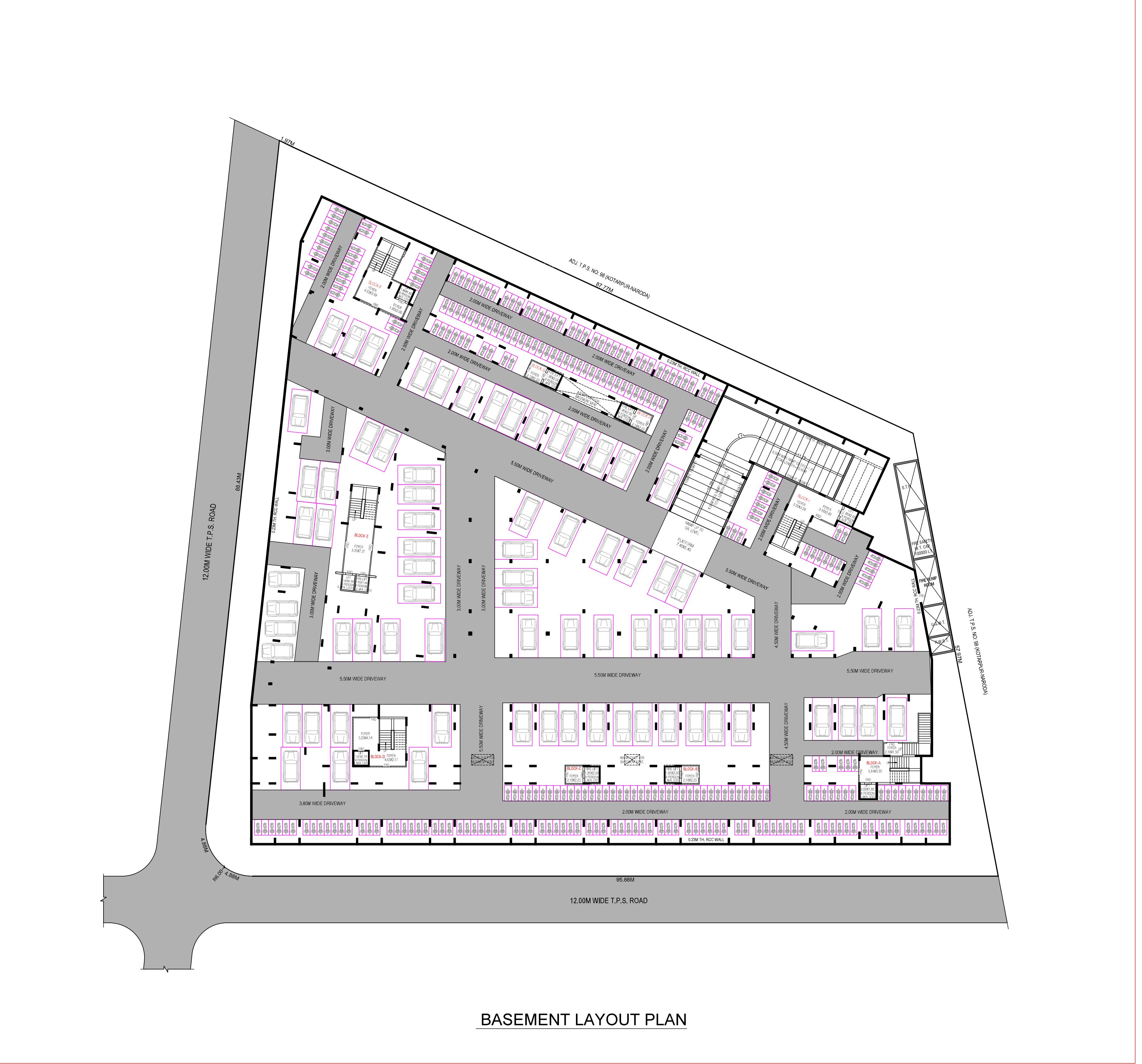 serene-life Block A, B, C, D, E, F, G, H & I Cluster Plan for ground Floor