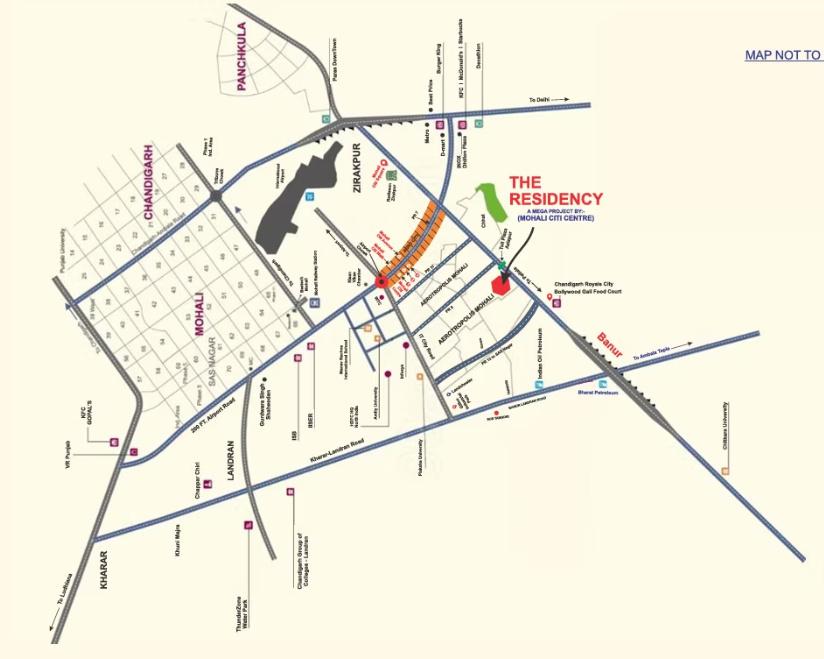 the-residency Location Plan