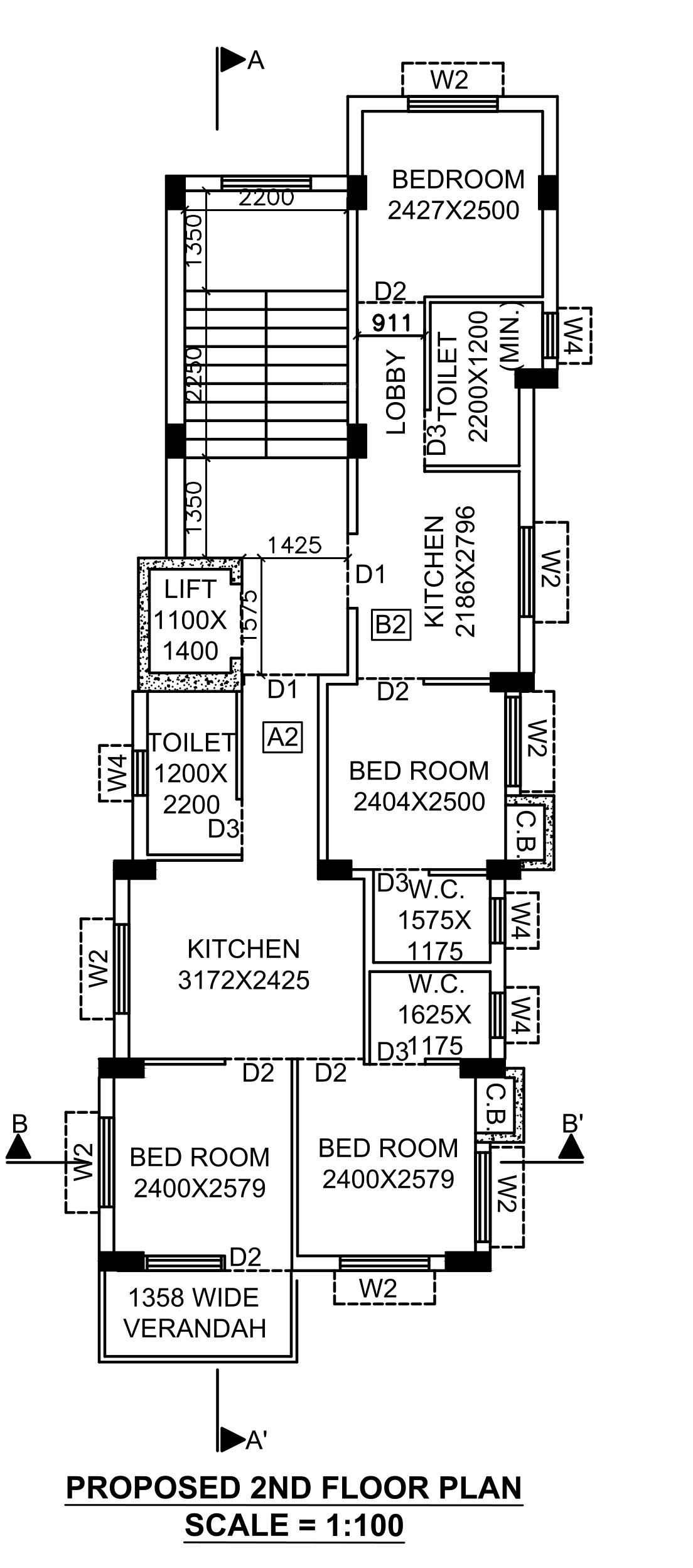 sai-krishna-apartment Sai Krishna Apartment Cluster Plan for 2nd Floor