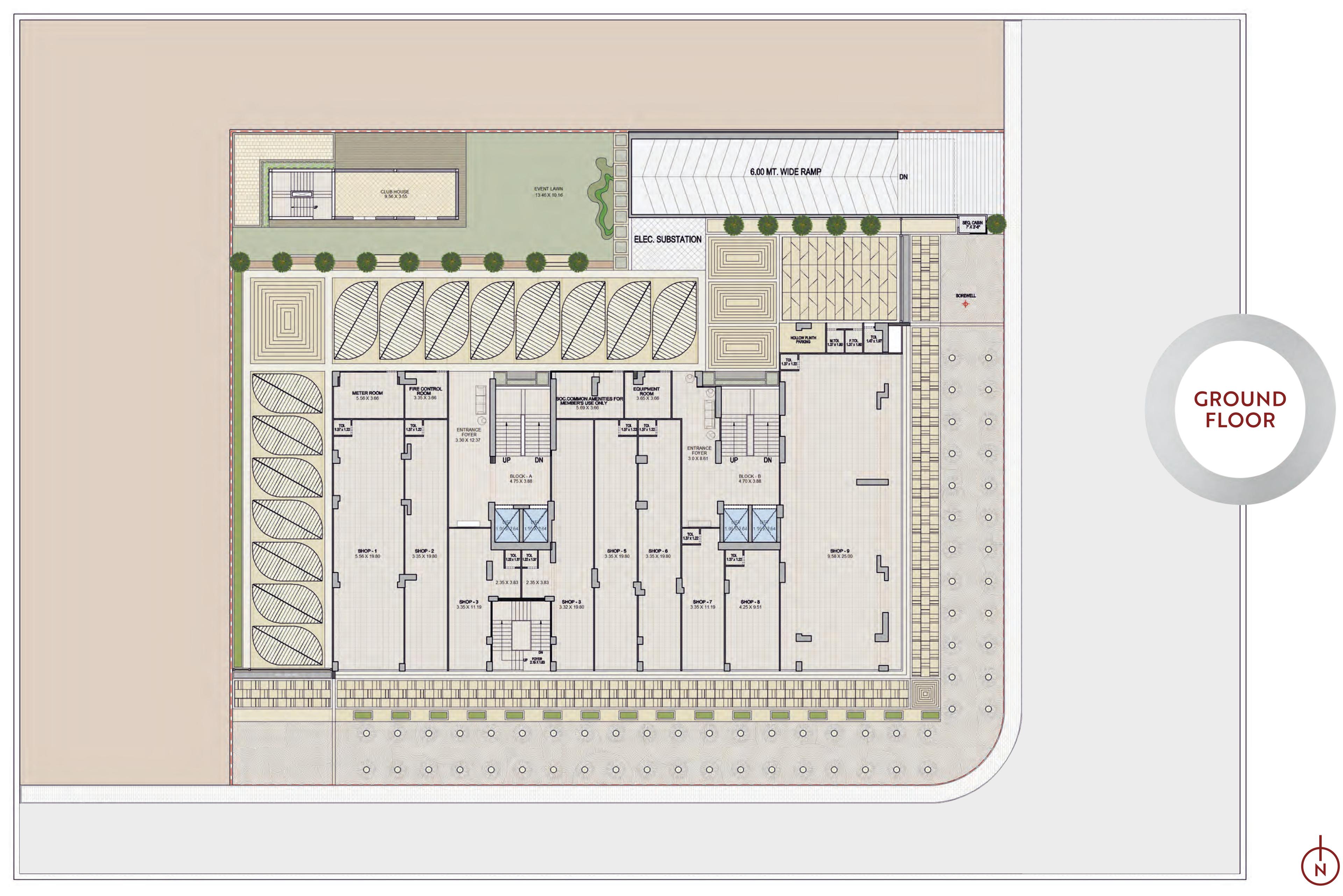 harvi-helios Block A & B Cluster Plan for ground Floor
