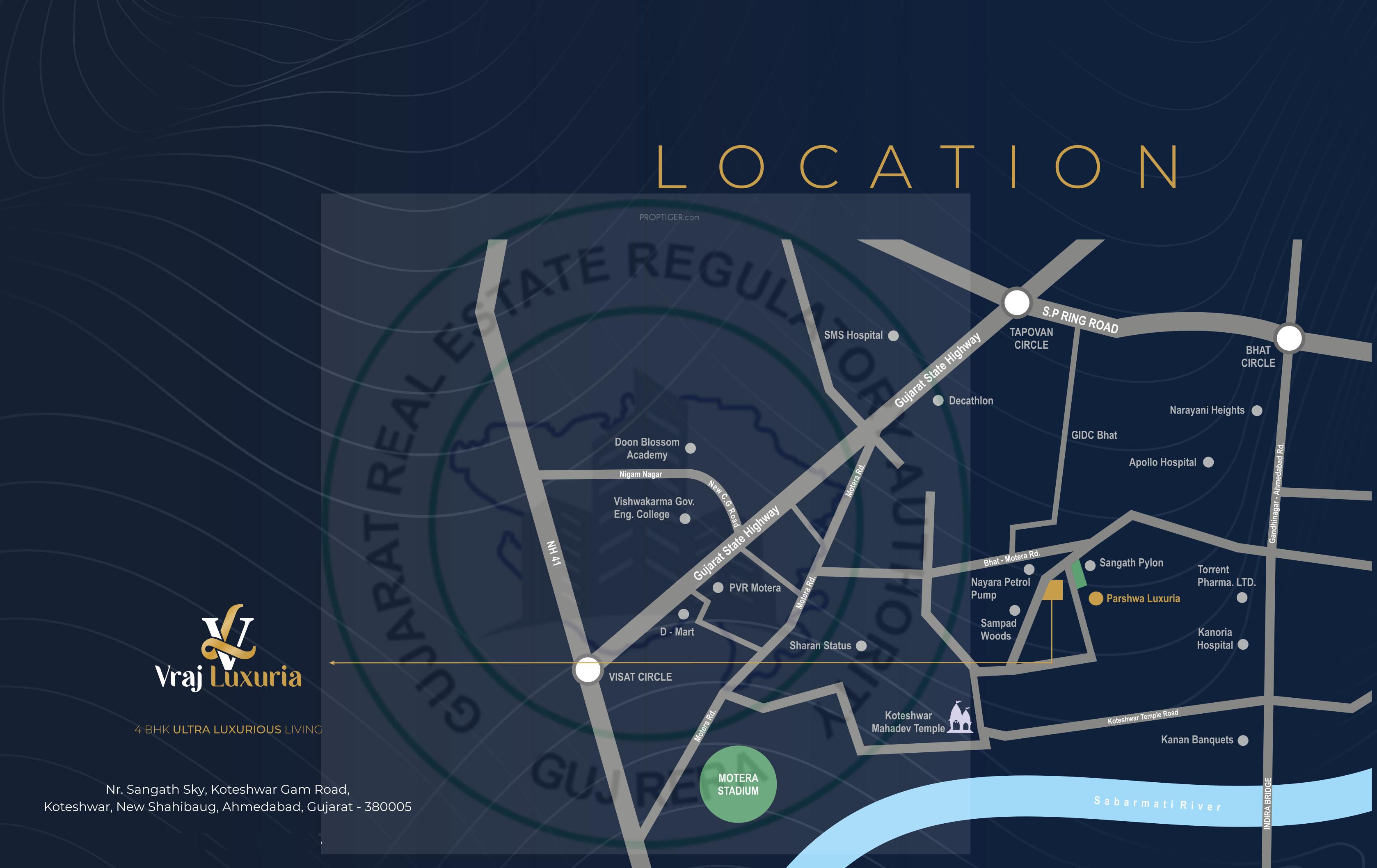 vraj-luxuria Location Plan
