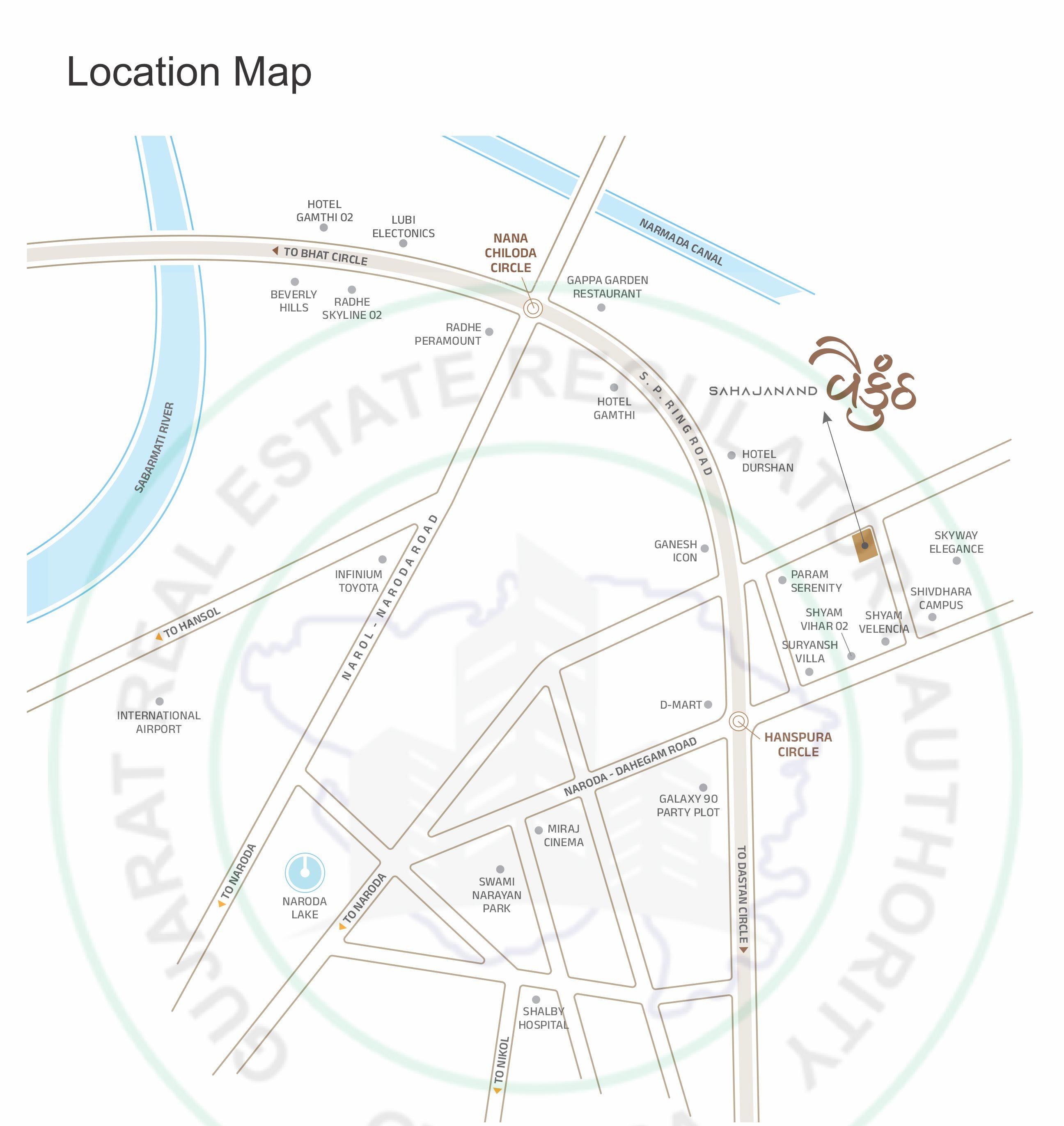 sahajanand-vaikunth-bunglows Location Plan
