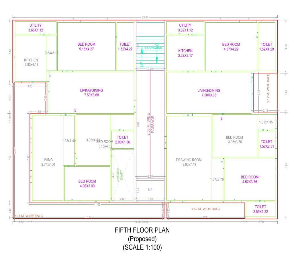 shree-arunachala-apartments Shree Arunachala Apartments Cluster Plan for 5th Floor