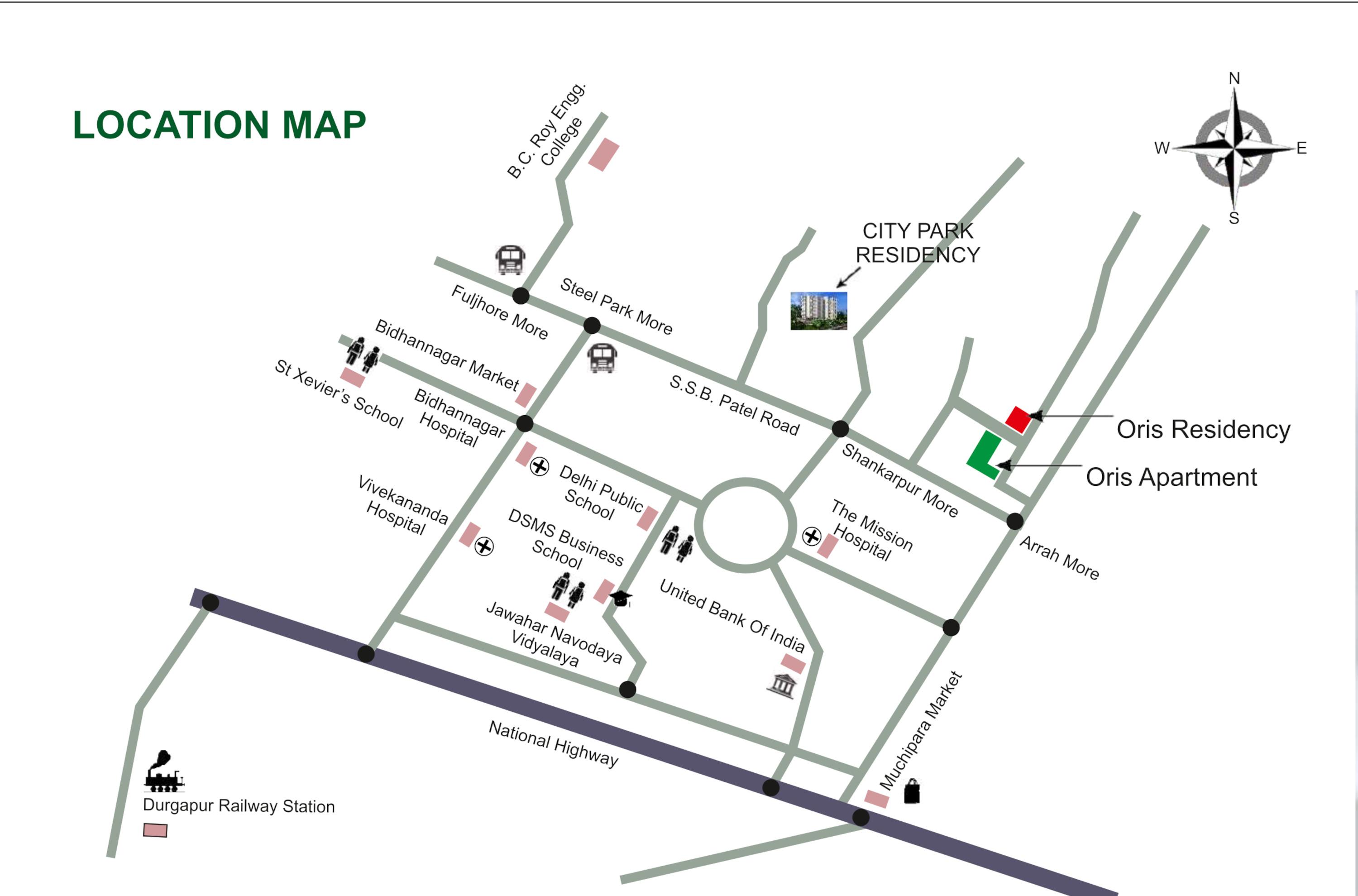 city-park-residency Location Plan
