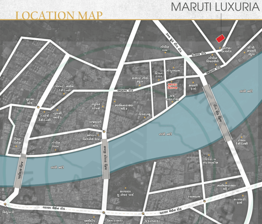 luxuria Location Plan