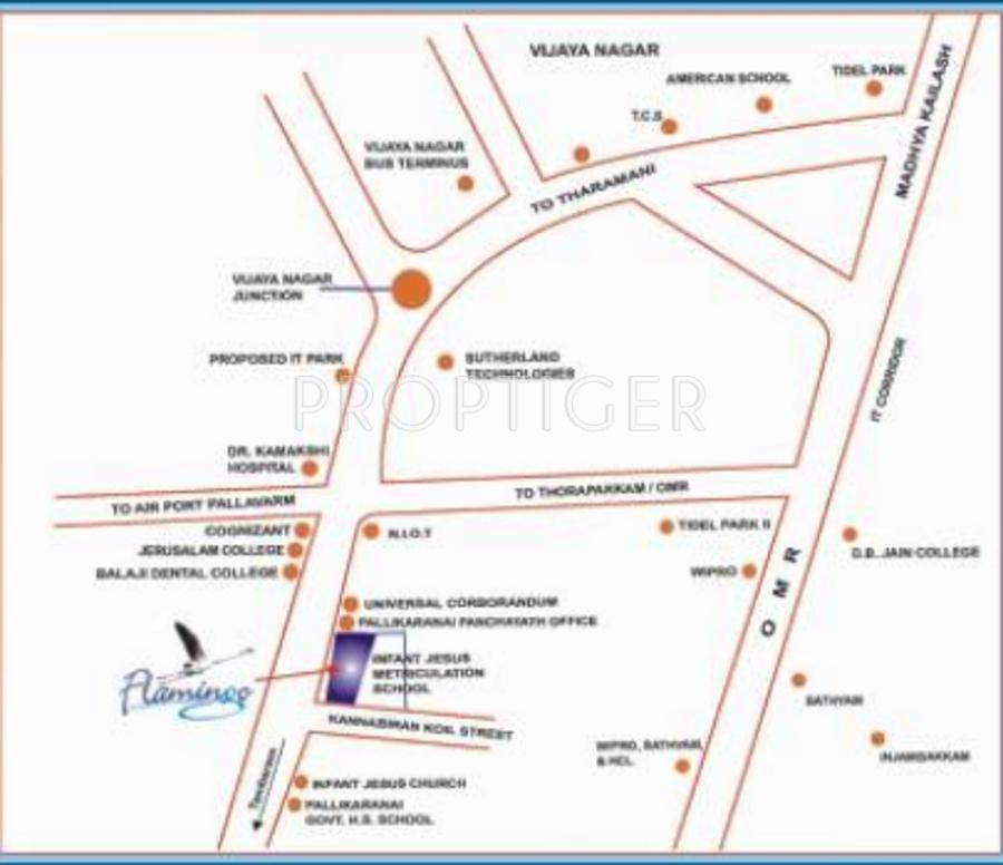 Agni Estates Flamingo Location Plan