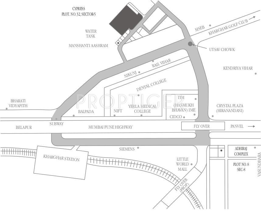 cypress Images for Location Plan of Adhiraj Constructions Cypress