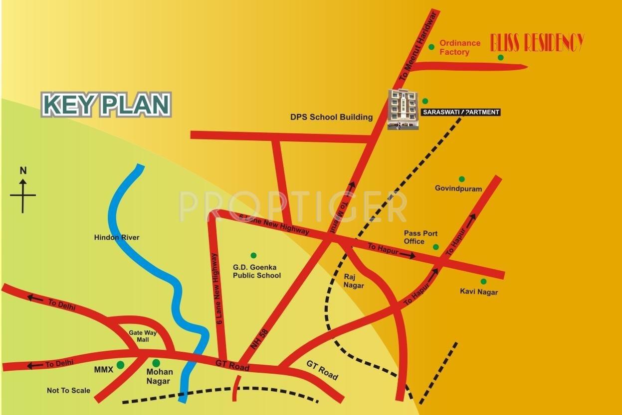 residency Images for Location Plan of Bliss Residency