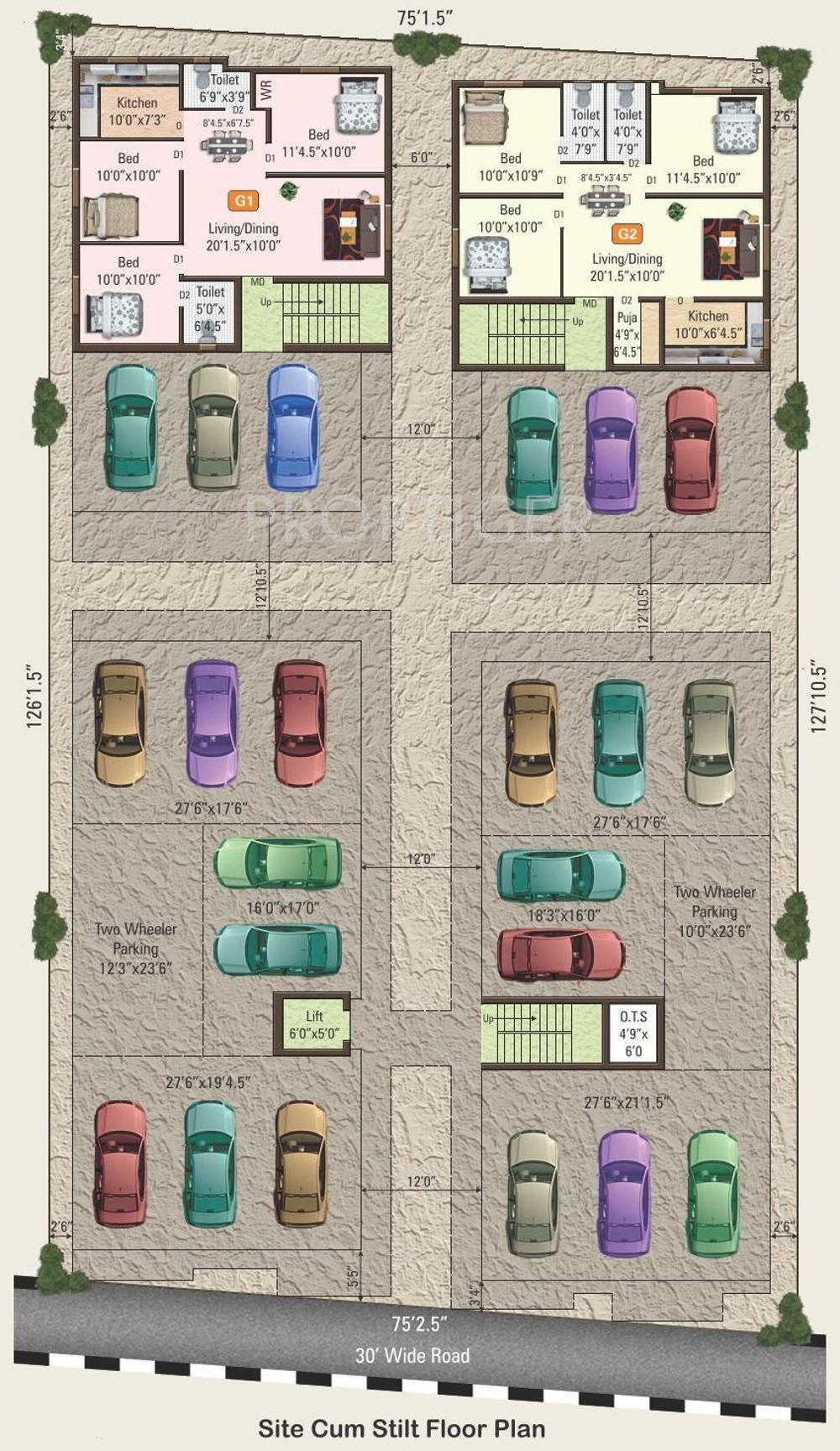 Images for Cluster Plan of Satham Angela Apartments