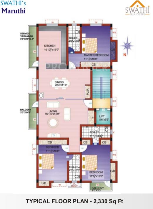swathi-builders maruthi Maruthi Typical Cluster Plan