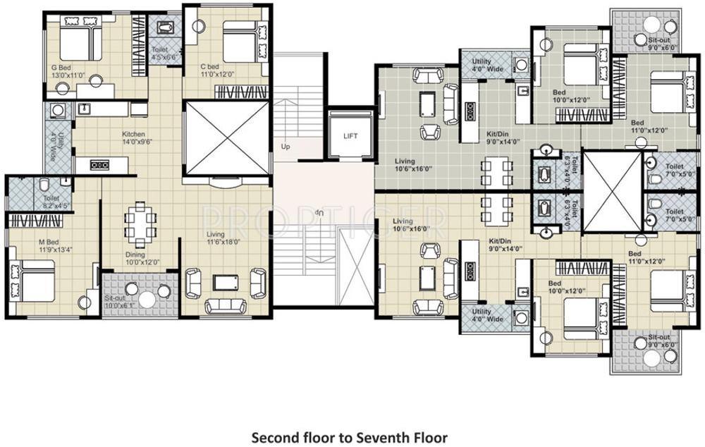 Images for Cluster Plan of Gajra Anmol Apartment