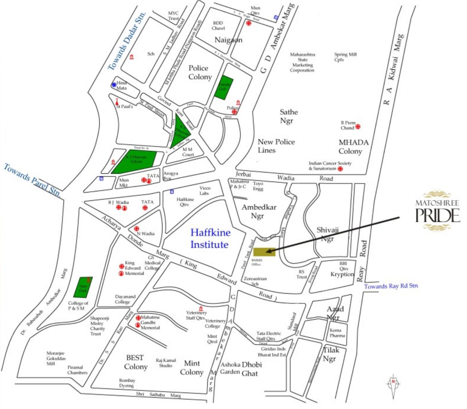 pride Images for Location Plan of Matoshree Pride