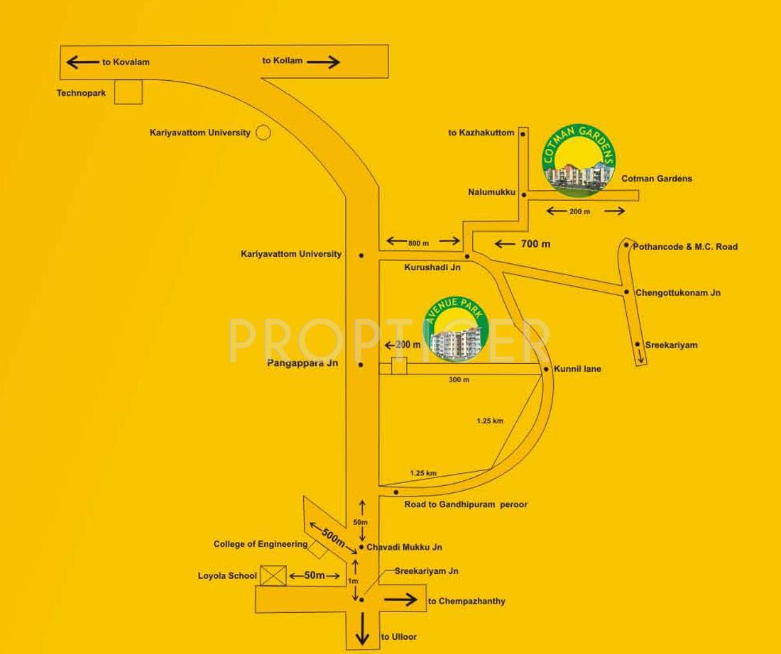 heritage-builders north-avenu-apartment Location Plan
