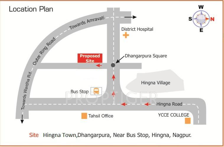 hingna-town Images for Location Plan of Vidarbha Hingna Town