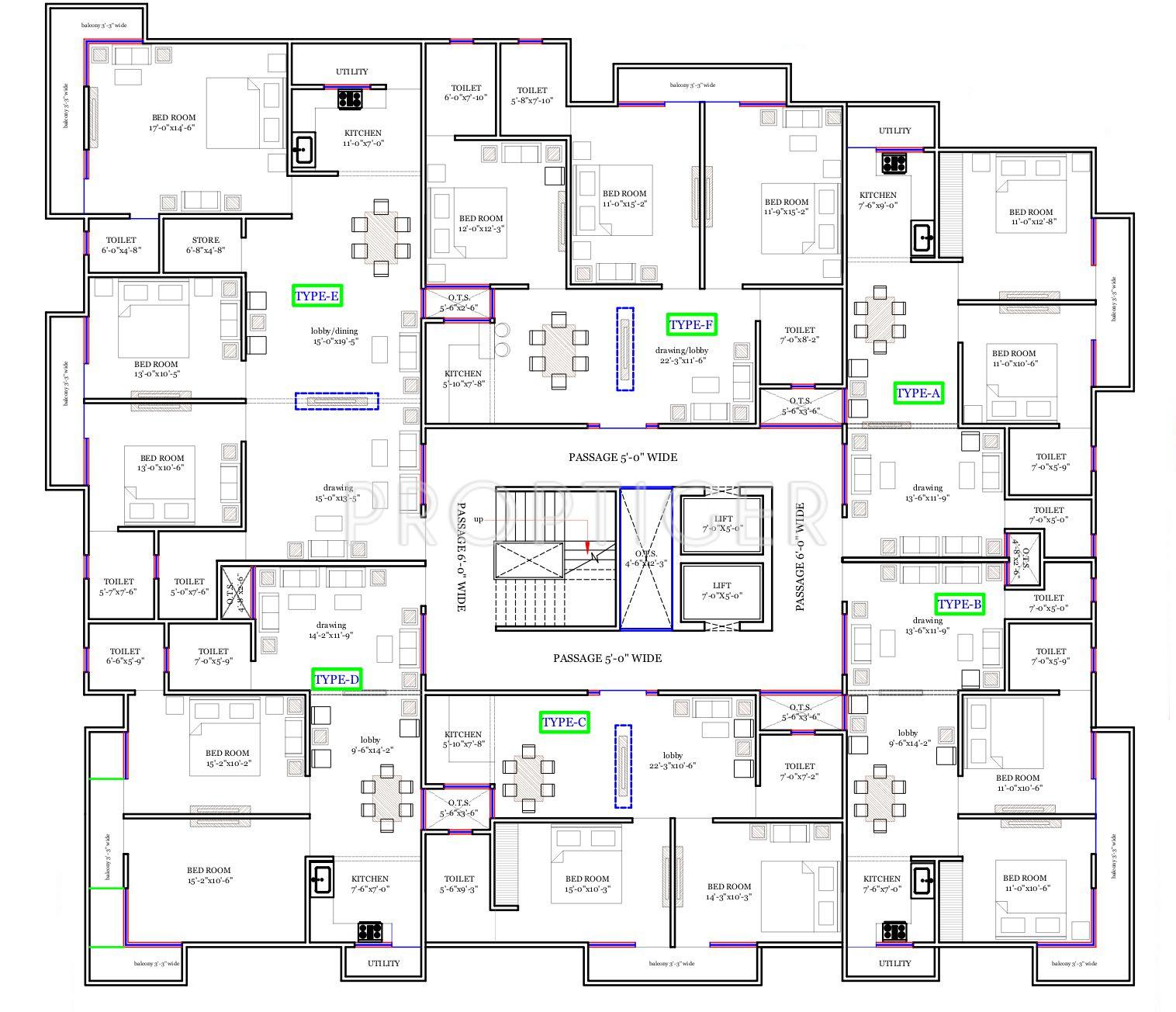 Images for Cluster Plan of Nirmala Nirmala Tower