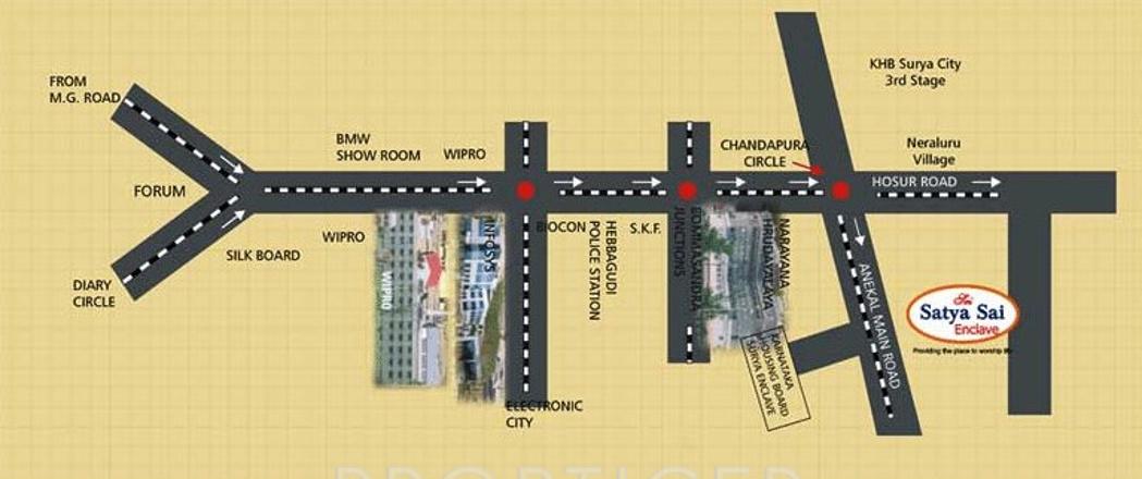 dasha-homes-private-ltd sri-satya-sai-enclave Location Plan