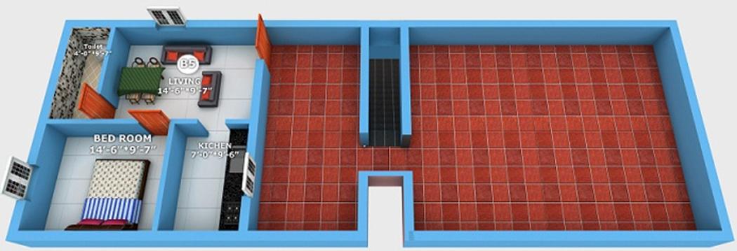 geejay-homes kasibar-colony Block B Cluster Plan for 2nd Floor