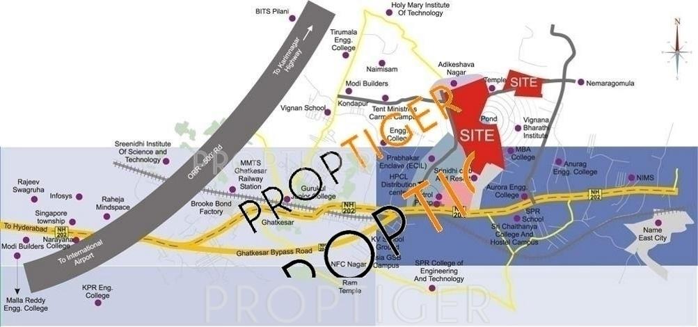 chennamaneni bharathi-meadows-apartment Location Plan