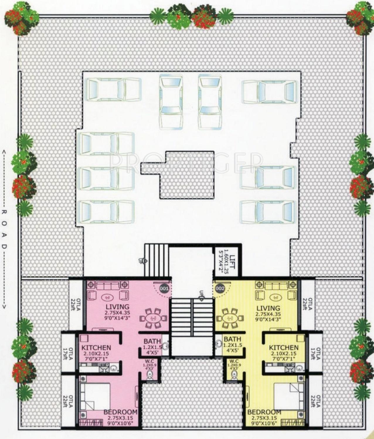 shree-balaji-developer om-gitanjali Om Gitanjali Cluster Plan for ground Floor