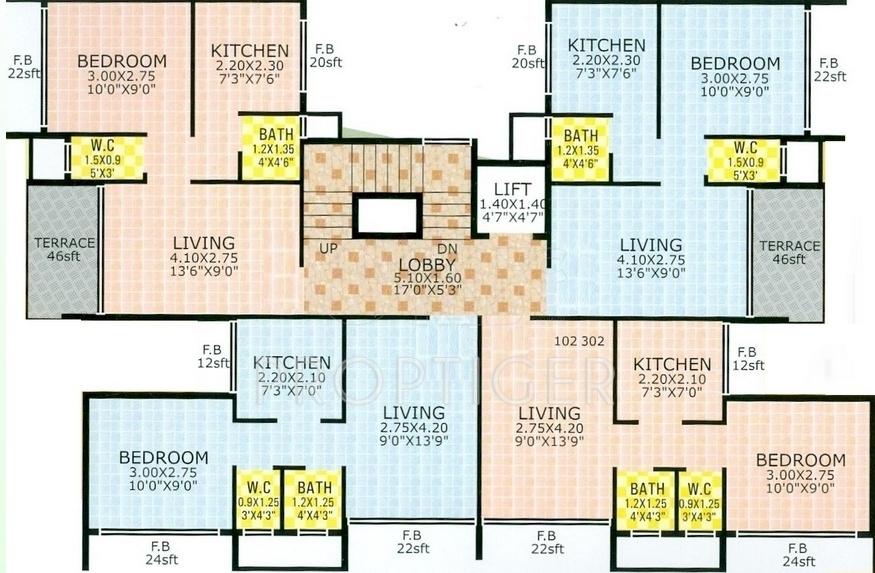 shivalay-group royal-residency Royal Residency Cluster Plan from 1st to 4th Floor