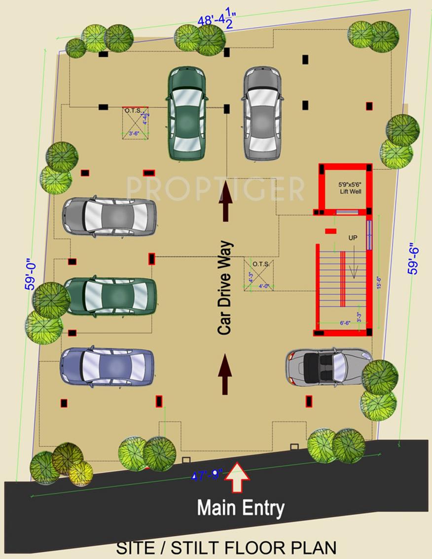 amman-constructions gm-manor Gm Manor Cluster Plan for Ground Floor