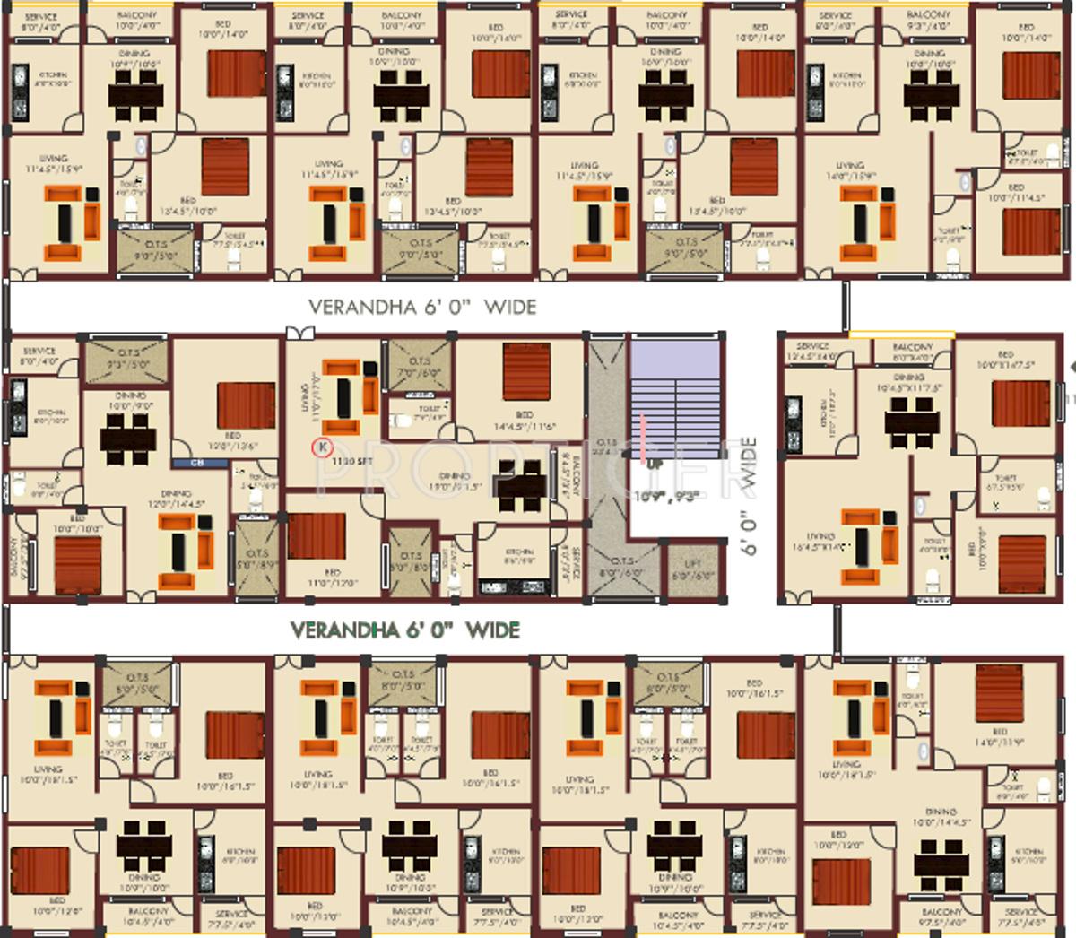 priya-promoters apsaraa Apsaraa Cluster Plan from 1st to 4th Floor