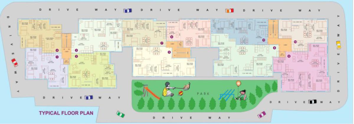 belvedere Block A, B, C Cluster Plan from 1st to 4th Floor