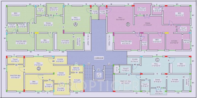 aries-ventures shama-homes Shama Homes Cluster Plan from 1st to 4th Floor