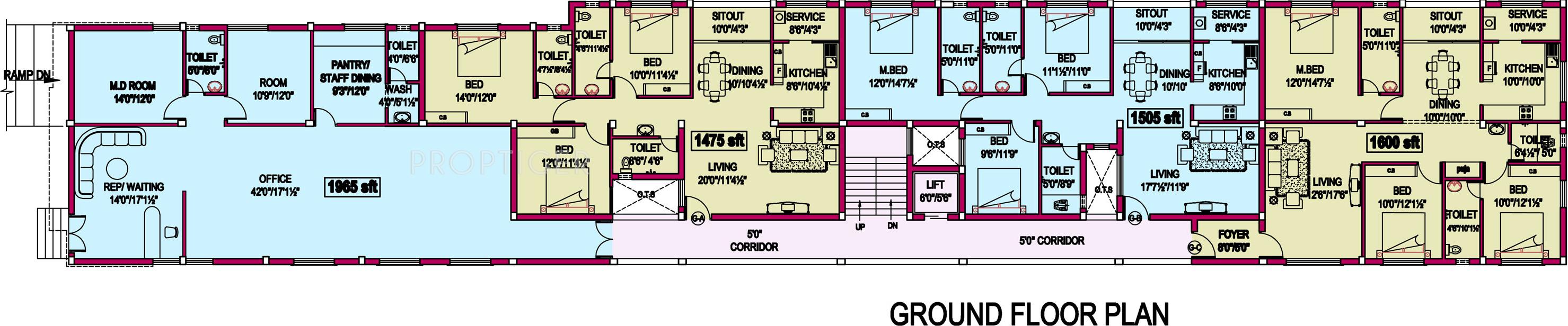 vignesh-flats-housing-promoters arudhra Arudhra Cluster Plan for Ground Floor